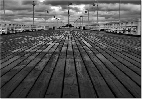 100 70CM OBRAZ PŁÓTNO SOPOT MOLO PŁÓTNO RAMA na Arena.pl