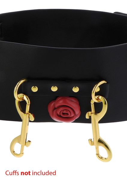 Wild Roses Bondage Belt Black zdjęcie 7
