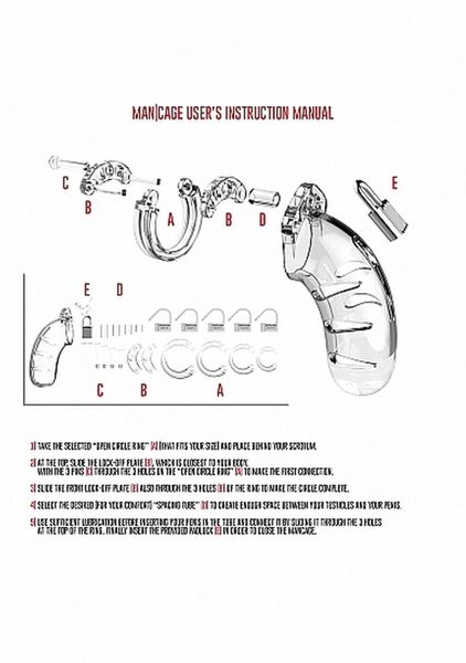 Model 03 - Chastity - 4.5"" - Cock Cage - Transparent zdjęcie 4