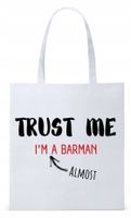 Dla Barmana Bartender Torba Eco Biała Shopper Z Nadrukiem Ze Zdjęciem