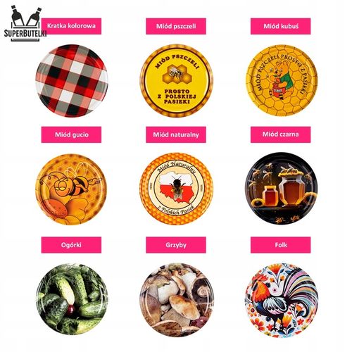 10x SŁOIKI SZKLANE Z ZAKRĘTKAMI 540 ML NA GRZYBY NA PRZETWORY DŻEM + na Arena.pl