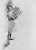 Dancer with a Fan, Edgar Degas - plakat 40x50 cm