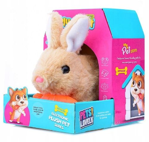 ZAJĄCZEK KRÓLICZEK INTERAKTYWNY Z DŹWIĘKIEM KRÓLIK Z MARCHEWKĄ na Arena.pl