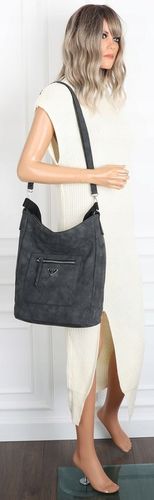 Torebka Damska Listonoszka Worek Shopper na Ramię Miejska YD1067 Czarna na Arena.pl