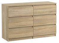 Komoda Do Salonu Sypialni Na Rzeczy 120 x 30 x 77 CM Pari 6 Dąb Sonoma