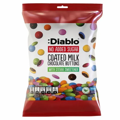 Czekoladowe &quot;guziki&quot; bez Dodatku Cukru Diablo, 40g na Arena.pl