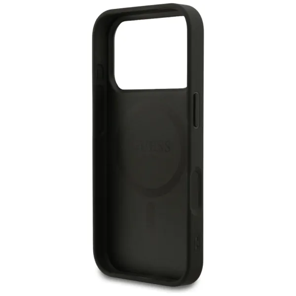 etui guess grained ring magsafe do iphone 17 pro - czarne zdjęcie 7