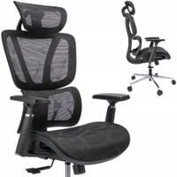 Fotel ergonomiczny, RENO, gabinetowy, czarny | TYLETEGOTU