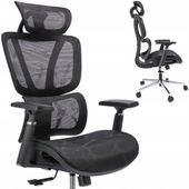 Fotel ergonomiczny, RENO, gabinetowy, czarny | TYLETEGOTU