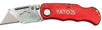 Nożyk z ostrzem trapezowym składany czerwony YATO