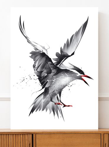 Plakat ptak abstrakcja obraz 70x100 cm na Arena.pl