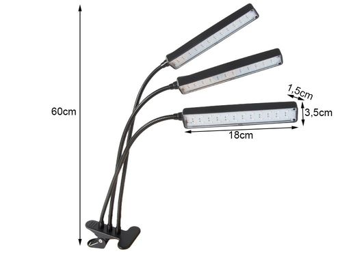 LAMPA DO ROŚLIN LED USB UPRAWY WZROSTU PANEL GROW LIGHT TIMER KLIPS KWIATÓW na Arena.pl