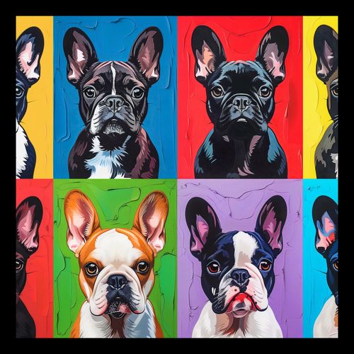 Plakat 30x30cm Buldogi Francuskie na Arena.pl