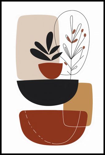 Plakat 67,5x100cm Botaniczna Abstrakcja na Arena.pl