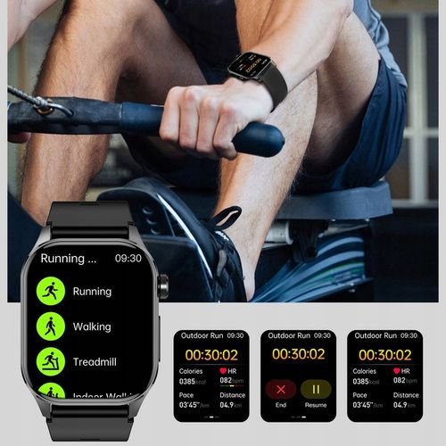 SMARTWATCH ZEGAREK DLA SENIORA EKG POMIAR CUKRU PULS CIŚNIENIE TEMPERATURA na Arena.pl