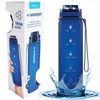 Tritanowy bidon na wodę | Butelka na wodę Wessper 1000 ml z ustnikiem 1l