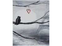 40X50CM OBRAZ PTAK GAŁĘZI OBRAZ