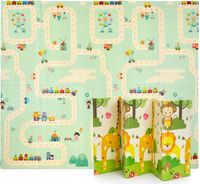 MATA PIANKOWA ŻYRAFA -CYRK ULICA DWUSTRONNA SKŁADANA DUŻA DLA DZIECI