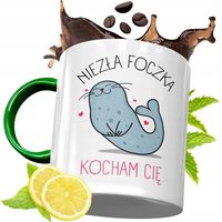 Kubek Zielony Na Walentynki Dla Zakochanych Z Nadrukiem Ze Zdjęciem