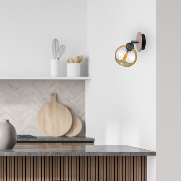 Kinkiet 1xE27 THEA WOOD zdjęcie 2