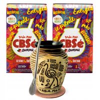 Zestaw Yerba Mate CBSe Energia Guarana + Matero Bombilla Podkładka