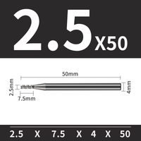 Frez trzpieniowy VHM 2-ostrzowy do aluminium Rozmiar: Ø2.5x7.5x4Dx50L
