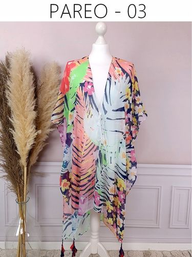 PAREO CHUSTA PLAŻOWA FRĘDZLE TUNIKA MODNE WZORY na Arena.pl