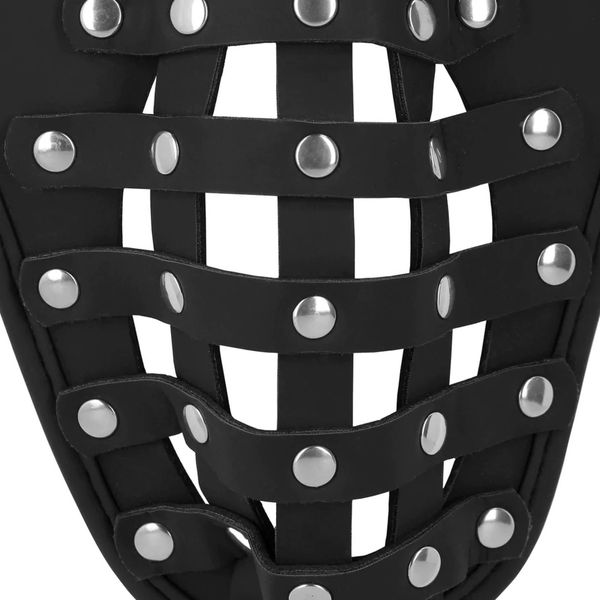 Pu Leather Chastity Jock - Black zdjęcie 7