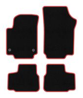 Dywaniki welurowe CARLUX-RED do Seat Mii 2011- hatchback, czarne