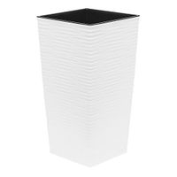 Doniczka FINEZJA 40x40 dłuto biała Lamela