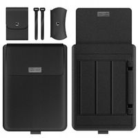 Etui pokrowiec na laptopa z funkcją podstawki 15'' CZARNY