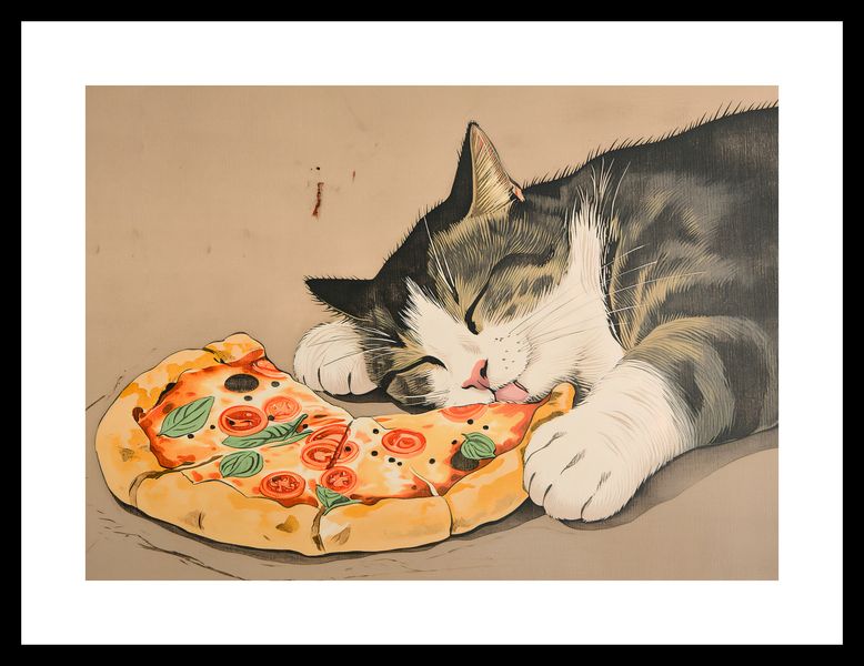 Plakat 35x25cm Pizza Dla Kota zdjęcie 3