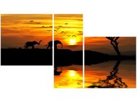 90X50CM AFRYKA TRÓJ OBRAZ ŚCIANY