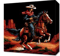 Obraz 40x40cm Galop przez Prerię