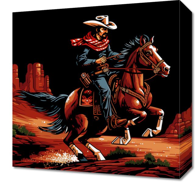 Obraz 40x40cm Galop przez Prerię zdjęcie 1