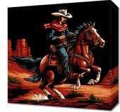 Obraz 40x40cm Galop przez Prerię