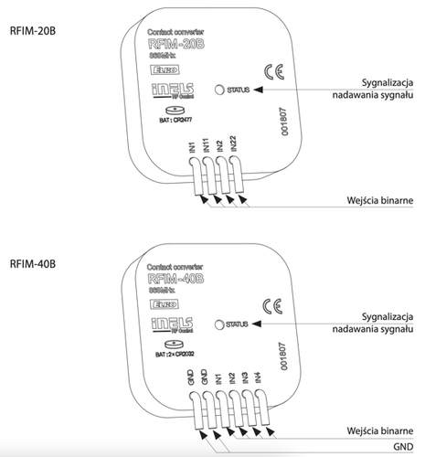iNELS RF Control - uniwersalny bezpotencjałowy nadajnik, 4-kanały RFIM-40B na Arena.pl