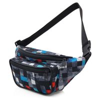 NERKA saszetka biodrówka damska polska kwadraty N089 kolorowa