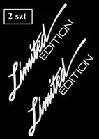 Naklejki Samochód Wlepki Limited Edition Srebrne Komplet 2 Szt 7,5 x 1,8 cm