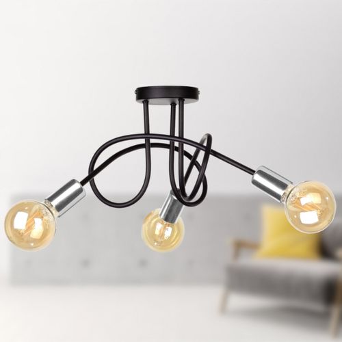 Lampa sufitowa 3xE27 RUMBA BLACK/SILVER na Arena.pl