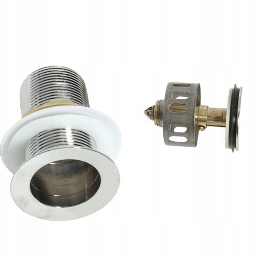 KOREK UMYWALKOWY Z SITKIEM automatyczny bez przelewu klik klak SREBNY na Arena.pl