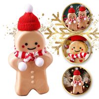 butelka dekoracyjna 350ml kształt pierniczka z szalikiem i czapeczką 17cm