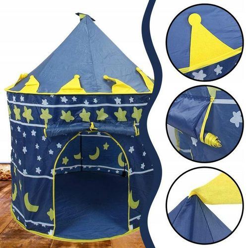 Namiot Niebieski dla dzieci zamek, pałac 135x105 cm- 3 lata + na Arena.pl