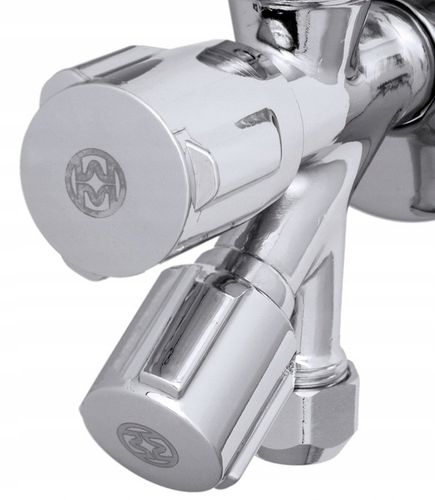 ZAWÓR KĄTOWY KOMBINOWANY 1/2x3/4x3/8 PODWÓJNY KUCHNIA ŁAZIENKA PRALKA na Arena.pl