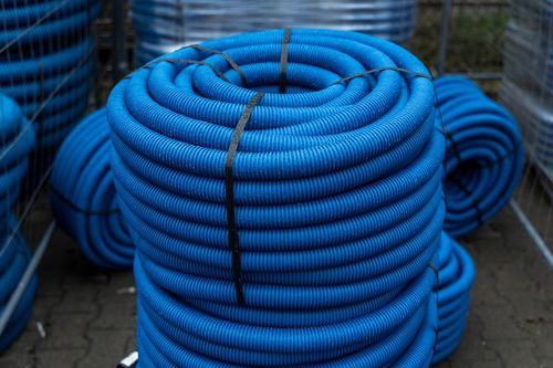 RURA KARBOWANA AROT 50mm 25m PESZEL DO ZIEMI Z PILOTEM NIEBIESKA DVR RDG na Arena.pl