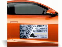 Magnes na samochód reklama magnetyczna 60x30 kamienie ozdobne ogrodowe