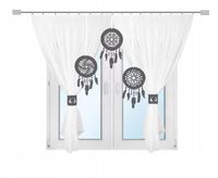 Firana nowoczesna ŁAPACZE SNÓW ażur SZARY 300x150