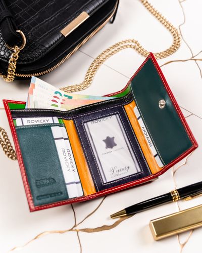 portfel damski skórzany rd-18-gcl-6097 red-multi2 na Arena.pl