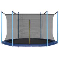 SIATKA OCHRONNA TRAMPOLINY 244-250CM 6 SŁUPKÓW GĘSTY SPLOT