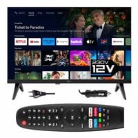 Telewizor SMART TV Android FHD 22 cale WiFi BT DVBT2 HDMI USB 230V 12V